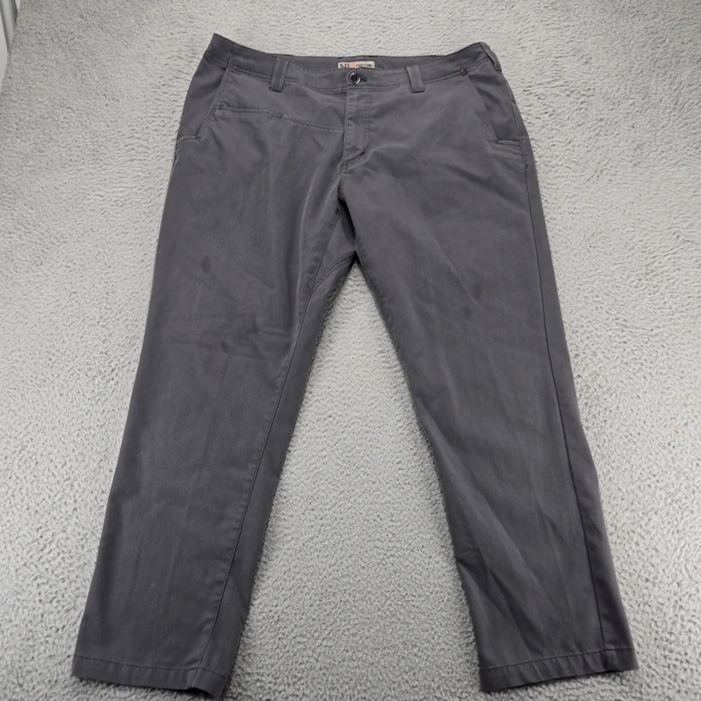 5.11 Tactical Pants Mens 38x30 Gray Chino Flat Front Mid Rise Twill American